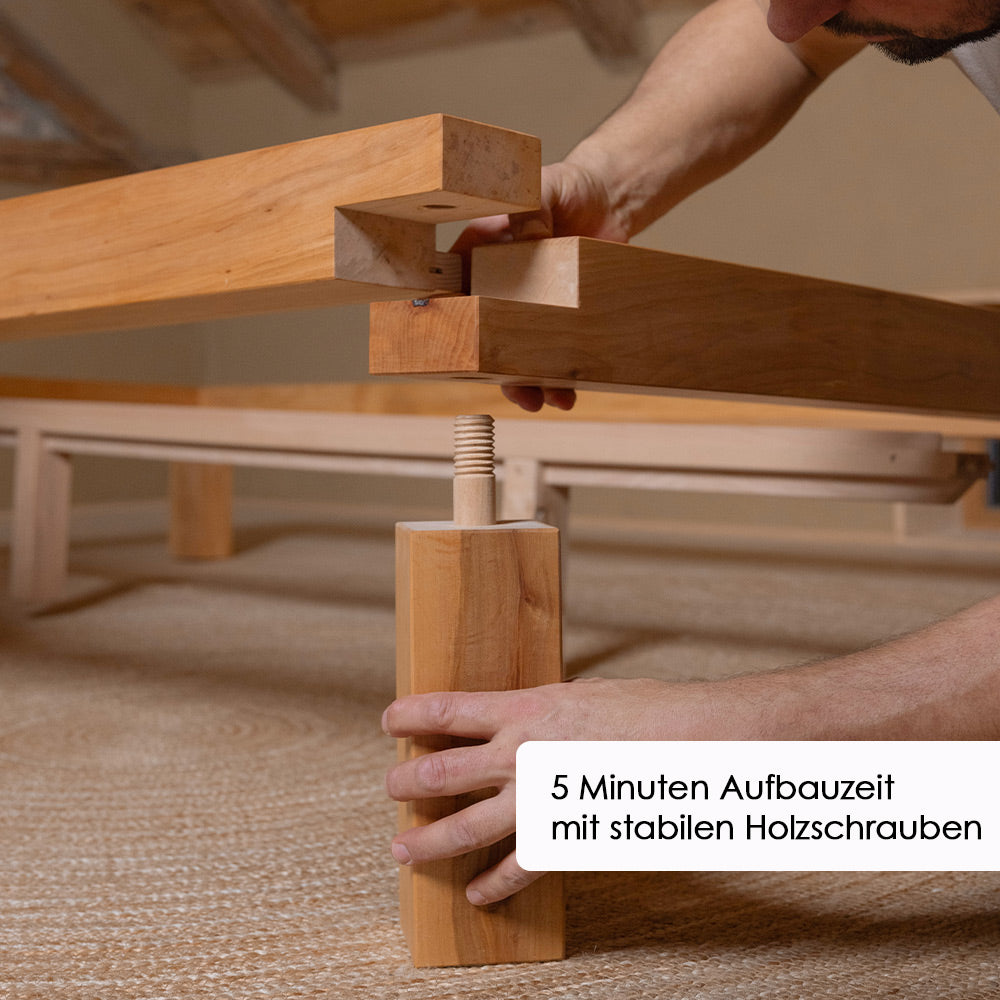 Massivholzbett YARON - straight