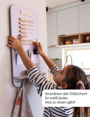 Speiseplan | Holz beige | eckig