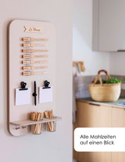 Speiseplan | Holz beige | runde Ecken