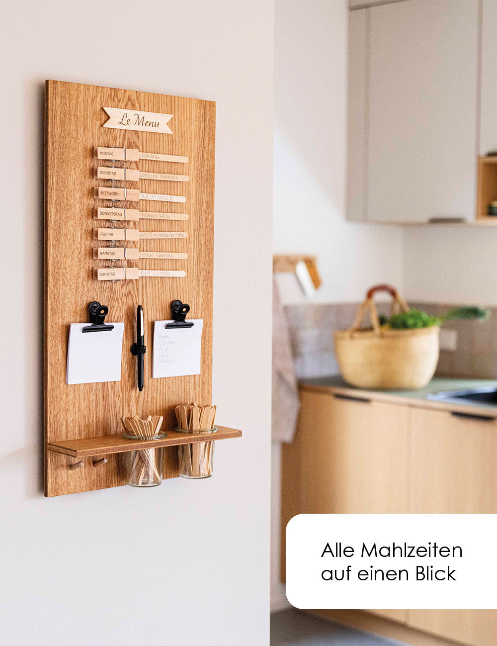 Speiseplan | Holz Eiche | eckig