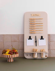 Speiseplan | Holz beige | runde Ecken