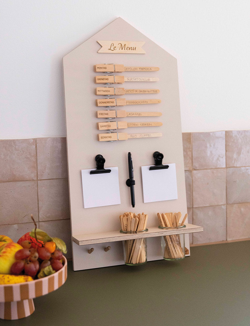 Speiseplan | Holz beige | Hausform