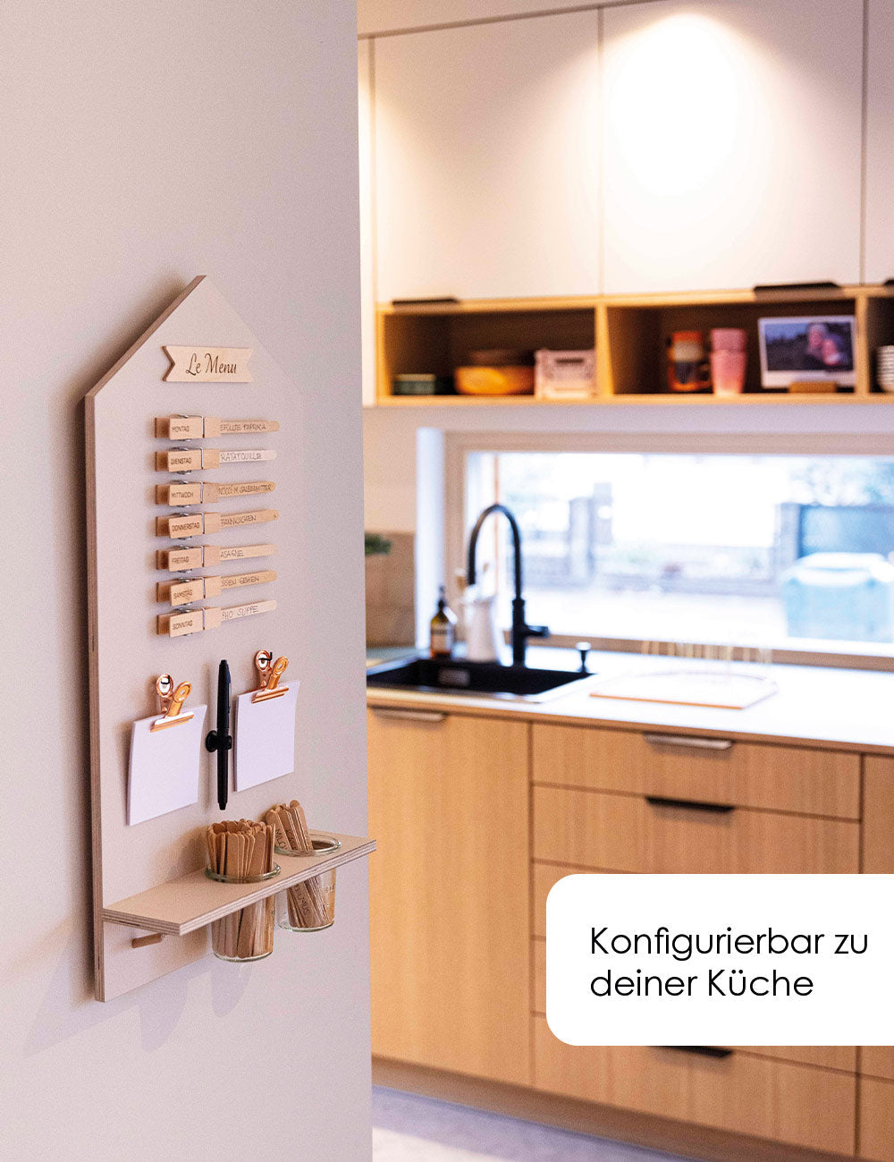 Speiseplan | Holz beige | Hausform