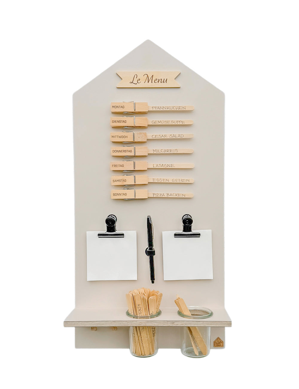 Speiseplan | Holz beige | Hausform