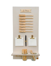 Speiseplan | Holz beige | eckig