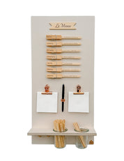 Speiseplan | Holz beige | eckig