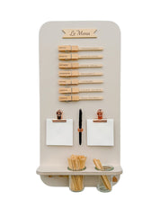 Speiseplan | Holz beige | runde Ecken