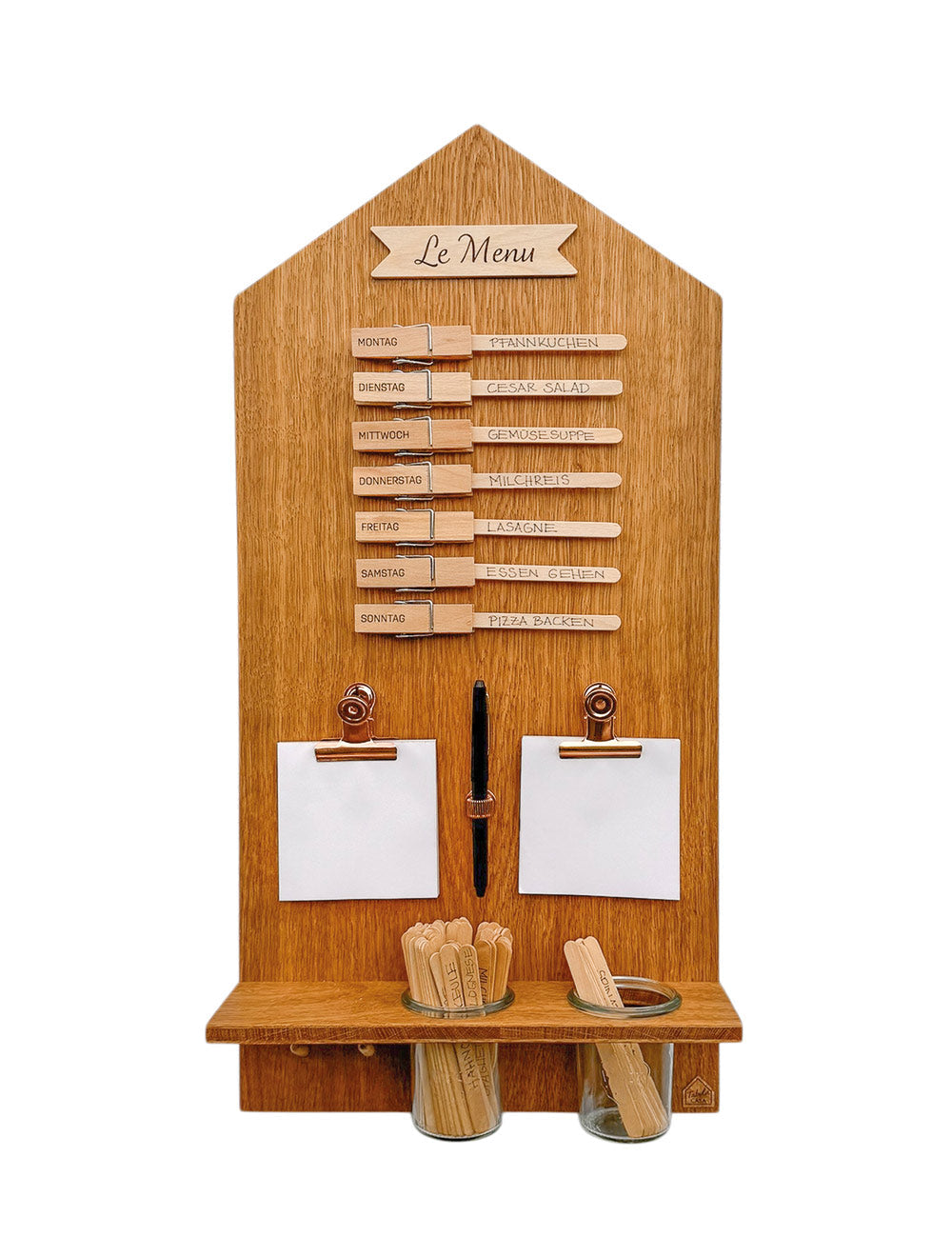 Speiseplan | Holz Eiche | Hausform