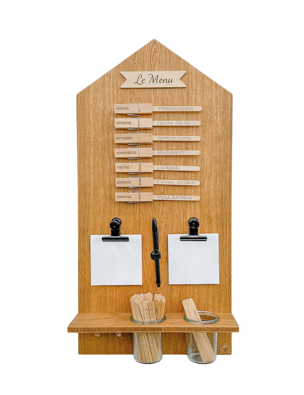 Speiseplan | Holz Eiche | Hausform