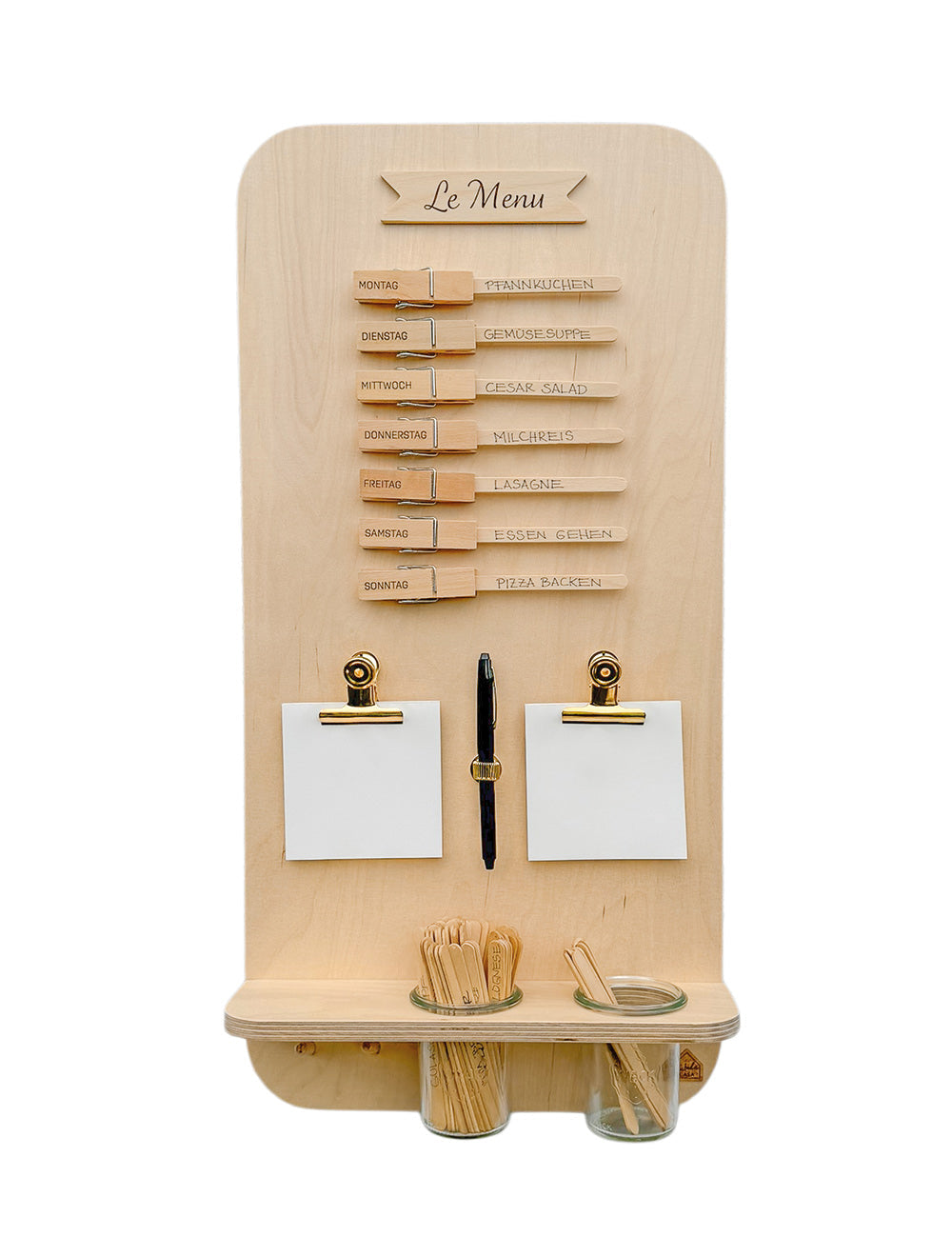 Speiseplan | Holz Multiplex | runde Ecken